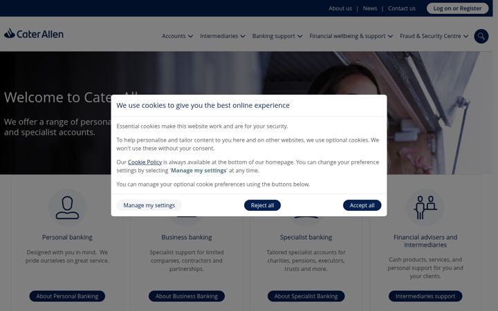 Screenshot of caterallen.co.uk