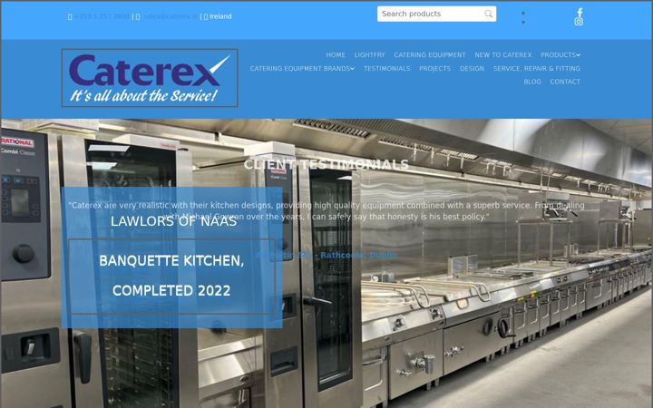 Screenshot of caterex.ie