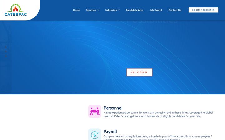 Screenshot of caterfac.co.uk