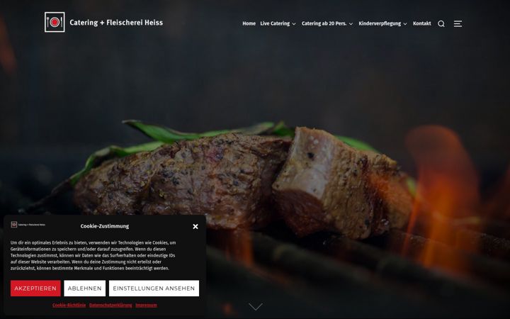 Екранна снимка на catering-heiss.de