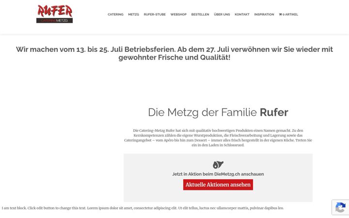 Screenshot of catering-metzg.ch