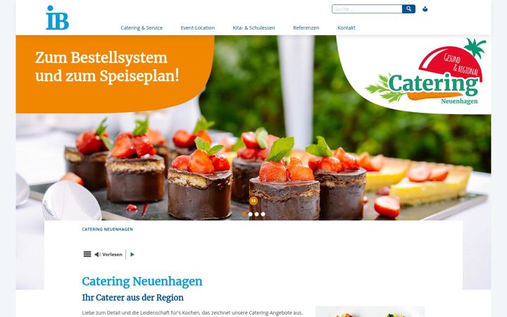 Captură de ecran a catering-neuenhagen.de