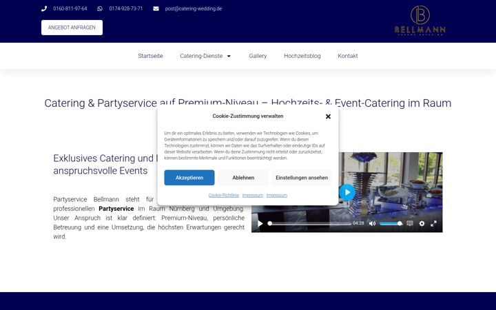 Screenshot of catering-wedding.de