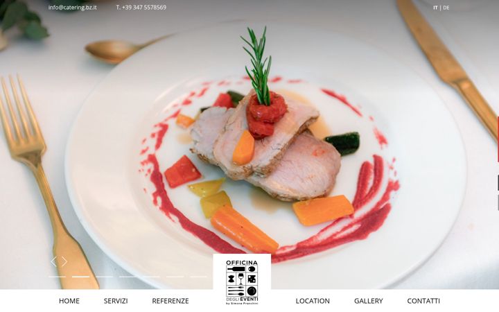 Screenshot of catering.bz.it