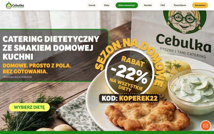 Screenshot of cateringcebulka.pl