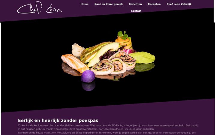 Ekrano kopija cateringchefleon.nl