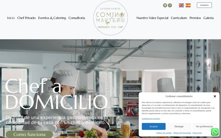 Screenshot of cateringcominoymarteno.com