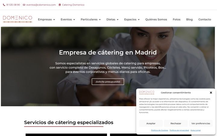 Screenshot of cateringdomenico.com