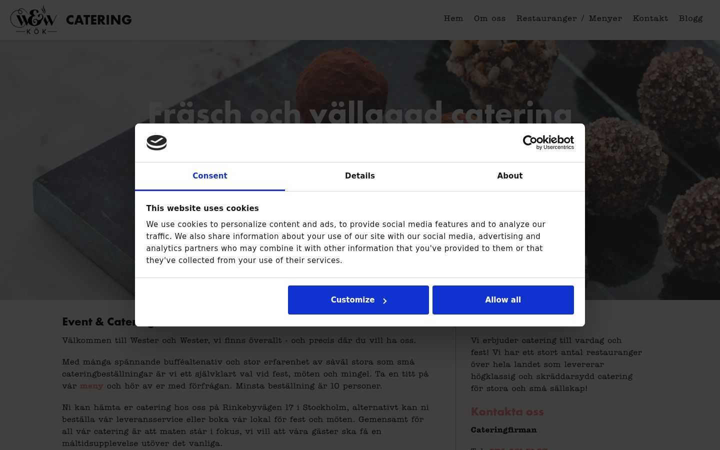 Zrzut ekranu banera zgody wyświetlanego przed jakąkolwiek interakcją