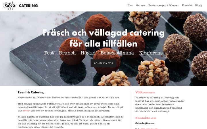 Screenshot of cateringfirman.se