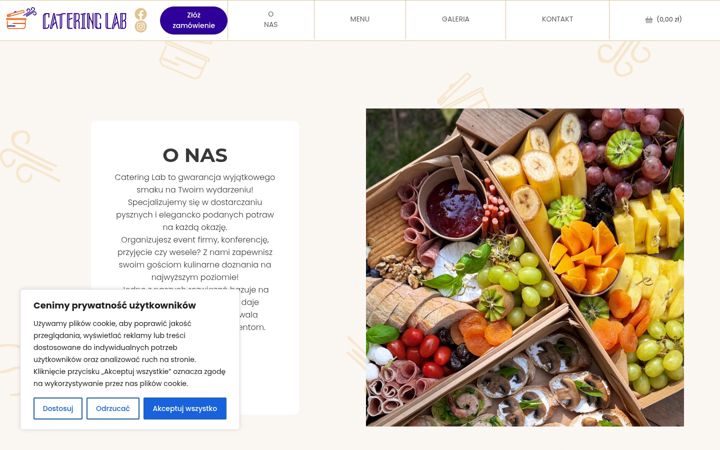 Zrzut ekranu cateringlab.com.pl