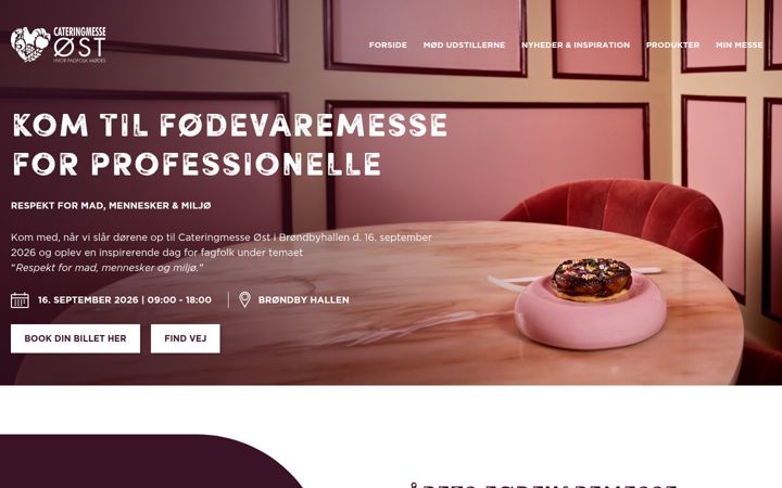 Screenshot of cateringmesseoest.dk