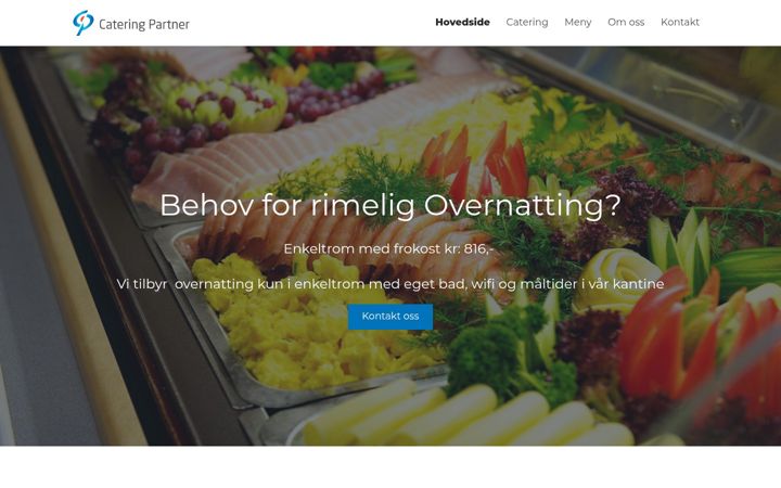 Captura de pantalla de cateringpartner.no