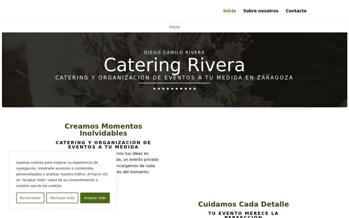 Screenshot of cateringrivera.com