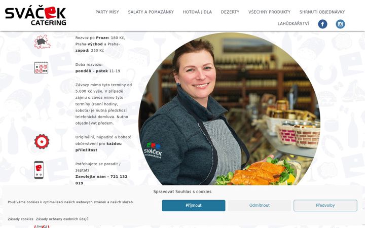 Screenshot ta' cateringsvacek.cz