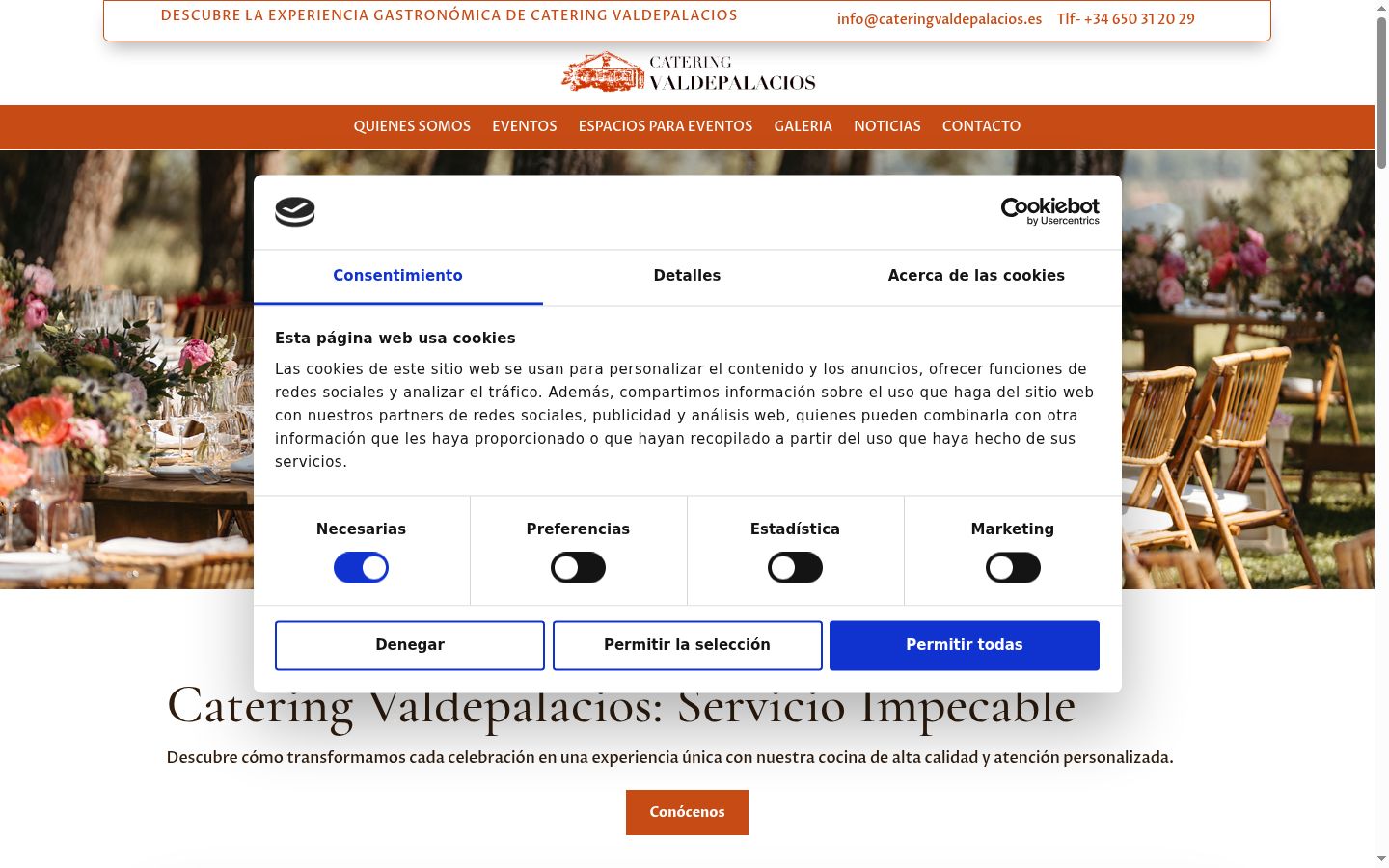 Screenshot tal-banner tal-kunsens muri qabel kwalunkwe interazzjoni