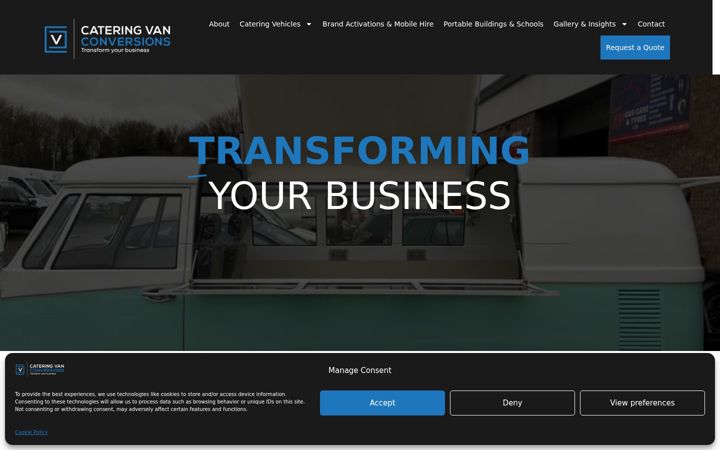 Screenshot of cateringvanconversions.com