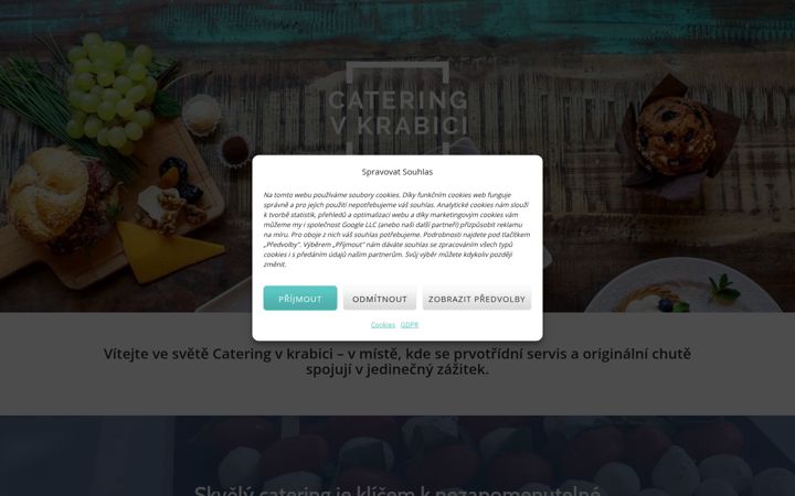 Screenshot of cateringvkrabici.cz