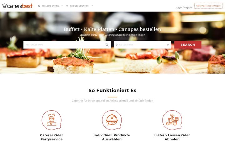 Screenshot di catersbest.de