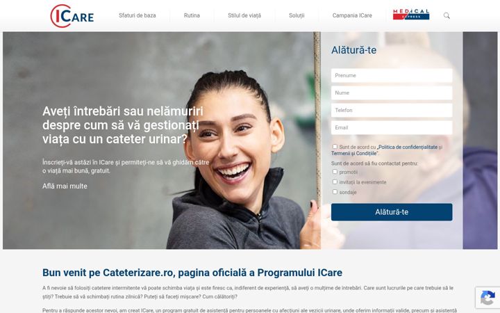 Screenshot ta' cateterizare.ro