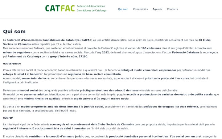Screenshot of catfac.org