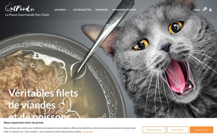 Snimka zaslona za catfood.fr