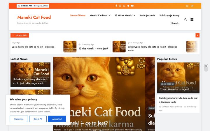 Zrzut ekranu catfood.pl