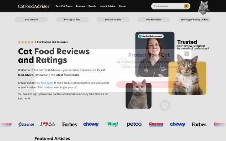 Képernyőkép: catfoodadvisor.com