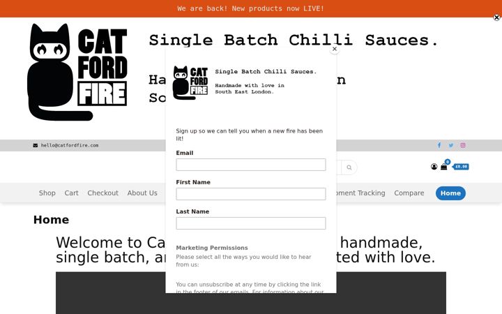 Screenshot of catfordfire.com