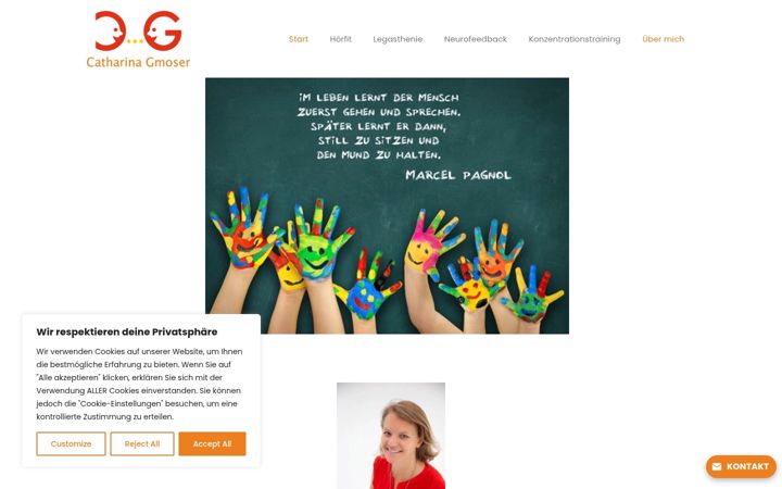 Screenshot of catharina-gmoser.at