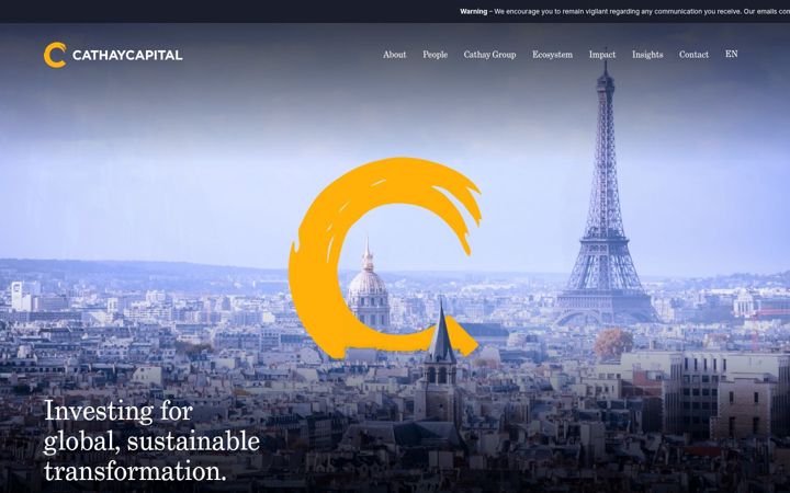 Screenshot of cathaycapital.com