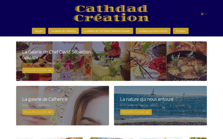 Snimka zaslona za cathdadcreation.fr