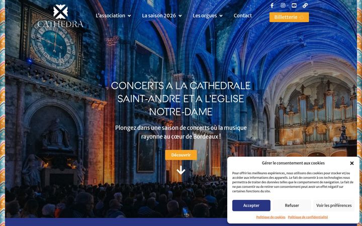 Snimka zaslona za cathedra.fr