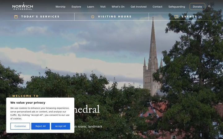 Screenshot of cathedral.org.uk