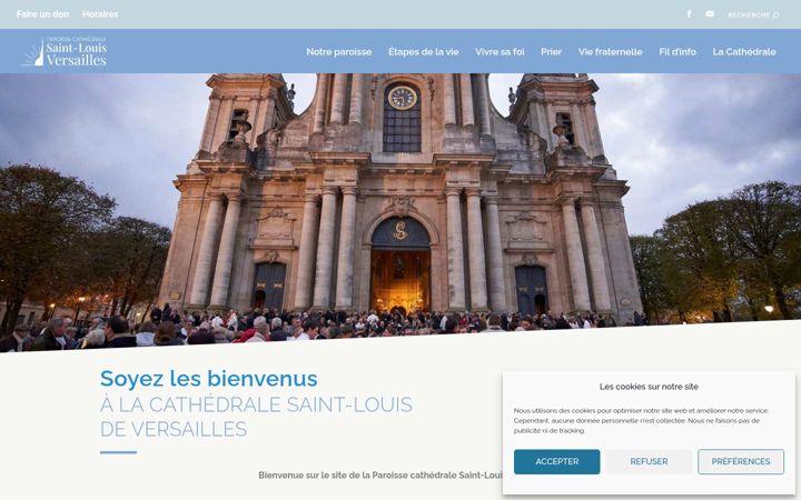 Snimka zaslona za cathedralesaintlouisversailles.fr