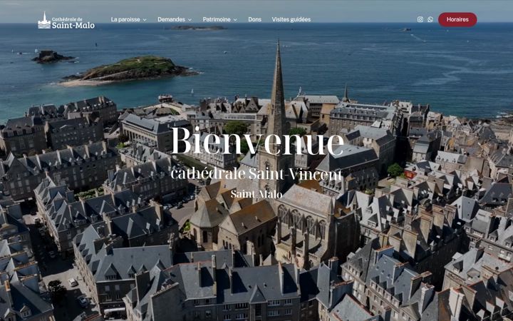 Snimka zaslona za cathedralesaintmalo.fr
