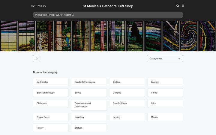 Screenshot of cathedralgiftshop.com.au