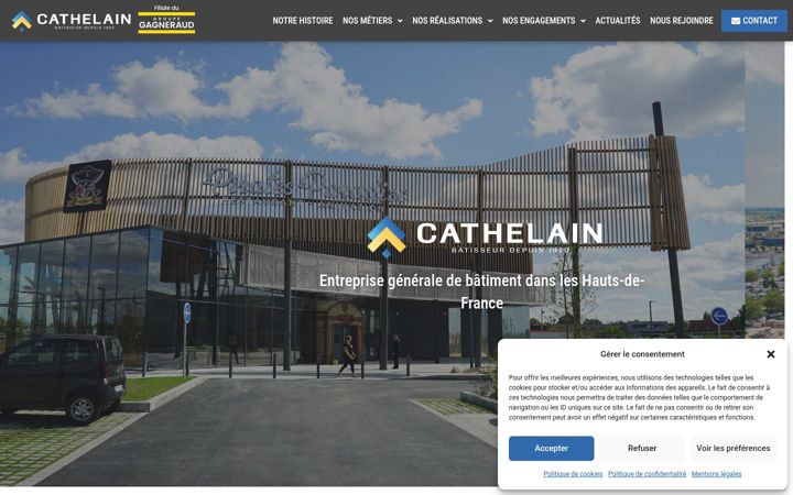 Snimka zaslona za cathelain.fr