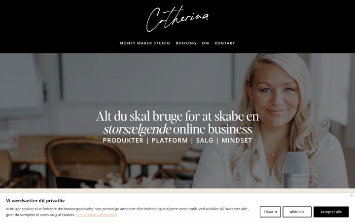 Screenshot of catherinaboserup.com