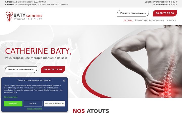 Snimka zaslona za catherine-baty.fr