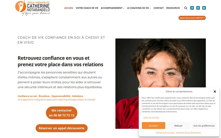 Screenshot of catherine-notarangelo.fr