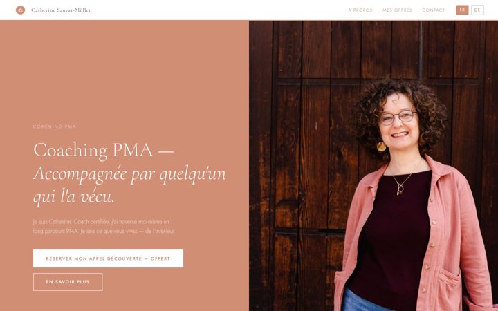 Screenshot of catherine-sauvat.com