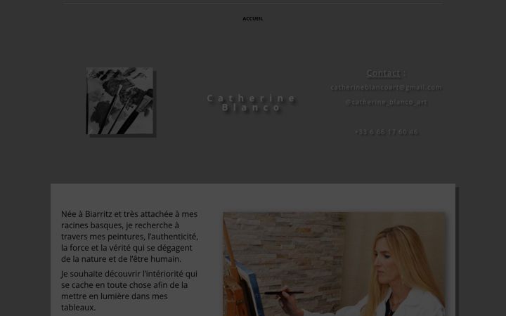 Screenshot of catherineblanco.com