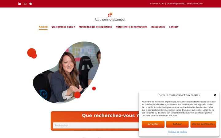 Snimka zaslona za catherineblondel.fr