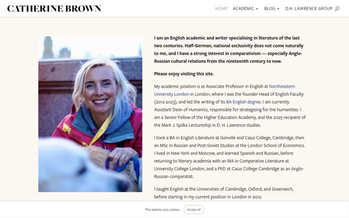 Screenshot του catherinebrown.org