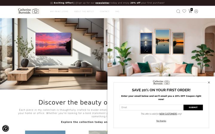 Screenshot of catherineburnside.com