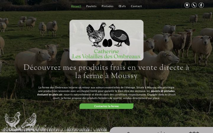 Screenshot of catherinedesvolaillesdesombreaux.fr