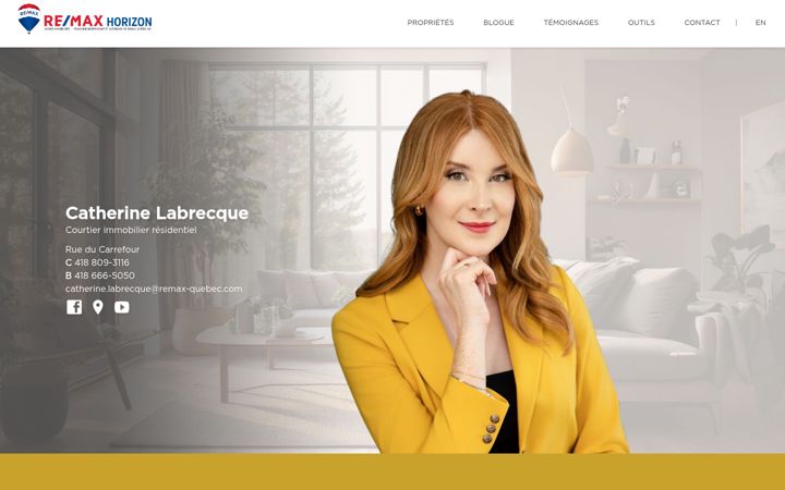 Screenshot of catherinelabrecque.com