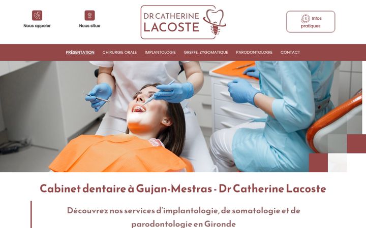 Screenshot του catherinelacostedentiste-gujan.fr