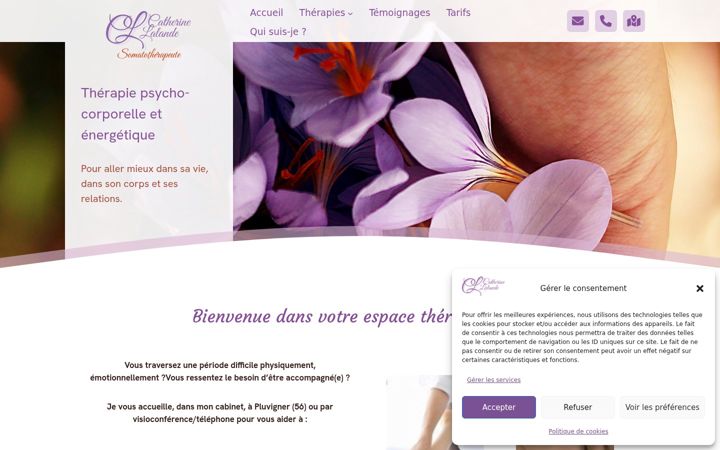 Screenshot of catherinelalande.com